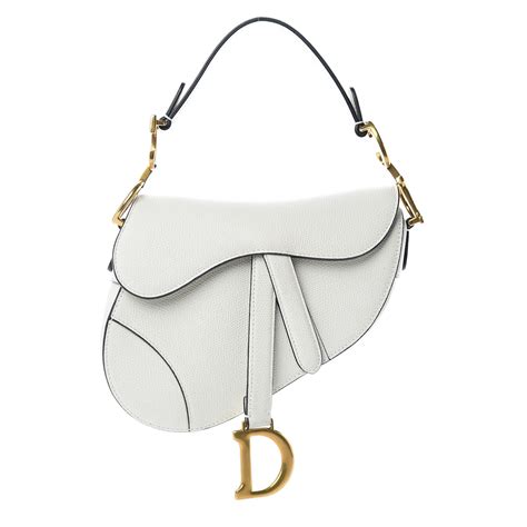 christian Dior saddle bag white